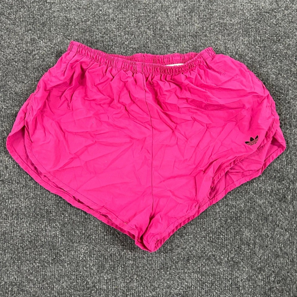 Adidas Shorts Womens Size Medium Pink Nylon Vintage Running Athletic USA Made